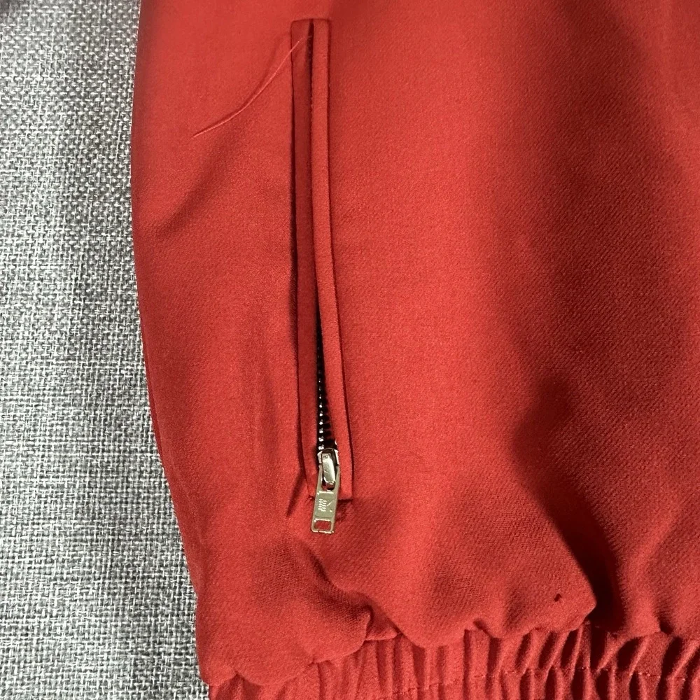 Vintage Topman Men's Red Zipped Track Jacket Size XS